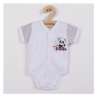 Całkowicie rozpinane body niemowlęce z krótkim rękawem New Baby Panda