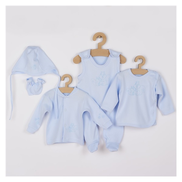 5-częściowy zestaw New Baby Wiewiórki w pudełku niebieski