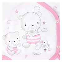 Niemowlęce body z bocznym zapięciem New Baby Bears różowe