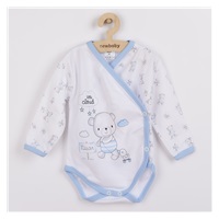 Niemowlęce body z bocznym zapięciem New Baby Bears niebieskie
