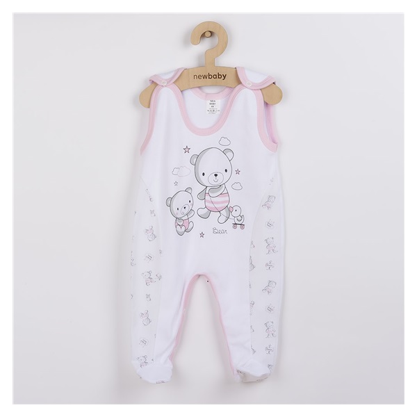 Niemowlęce śpiochy New Baby Bears różowe