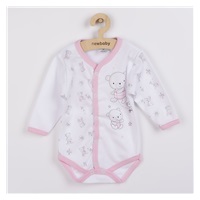 Niemowlęce całorozpinane body New Baby Bears różowe
