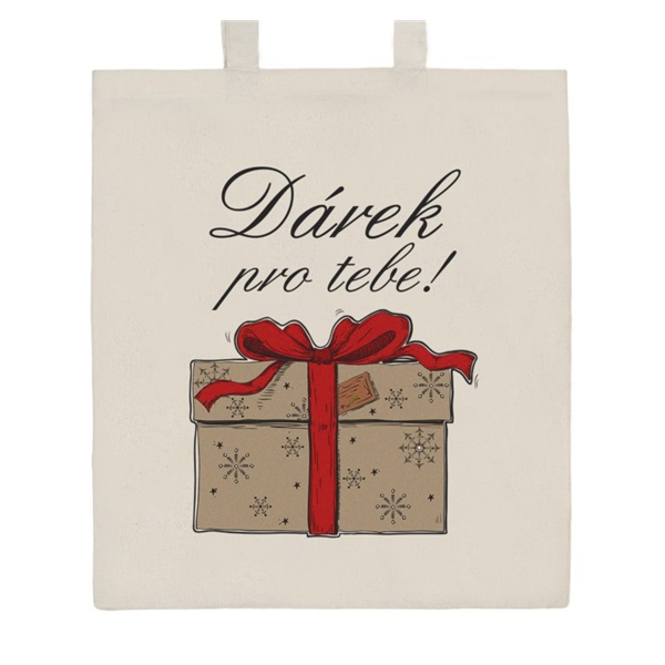 Bawełniana torba na zakupy, naturalna, z nadrukiem New Baby