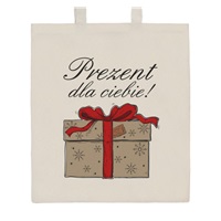 Bawełniana torba na zakupy, naturalna, z nadrukiem New Baby Prezent dla ciebie!