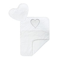 Luksusowe gniazdko z kołderką dla niemowlaka New Baby z Minki Serduszko białe