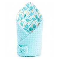 Dwustronny becik z Minky New Baby 75x75 cm jeżyk miętowy