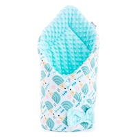 Dwustronny becik z Minky New Baby 75x75 cm jeżyk miętowy