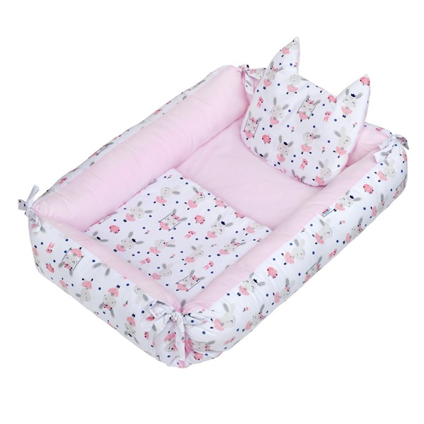 Wielofunkcyjne gniazdko z kołderką dla niemowlaka New Baby króliczek