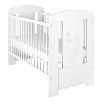 Łóżeczko dla dzieci New Baby Króliczek standard białe
