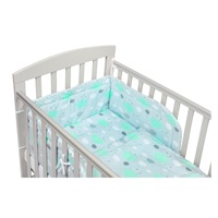 2-częściowy zestaw do łóżeczka New Baby 90/120 cm chmurki miętowe