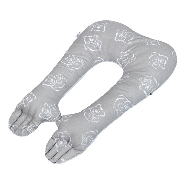 Wielofunkcyjna poduszka stabilizująca New Baby misie szara