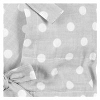 Klasyczny rożek wiązany New Baby szary w kropki