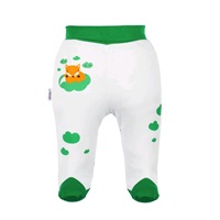 Niemowlęce bawełniane półśpiochy New Baby Lisek zielony