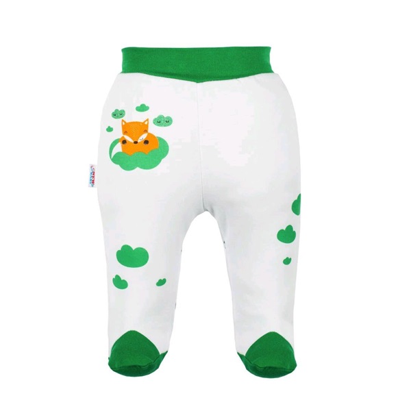 Niemowlęce bawełniane półśpiochy New Baby Lisek zielony