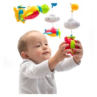 Karuzelka plastikowa z projektorem i pilotem Baby Mix niebieska