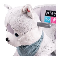 Zabawka na biegunach z melodią i kółkami PlayTo husky