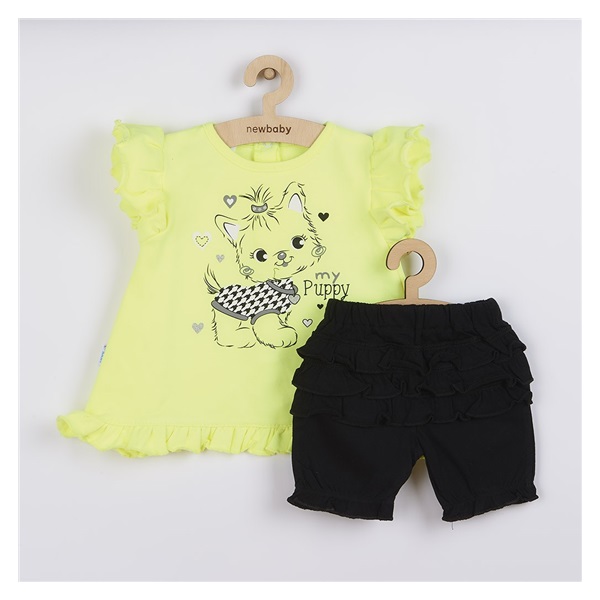 2-częściowy letni dziewczęcy komplet New Baby Puppy