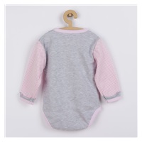 2-częściowy niemowlęcy komplet New Baby Kropka II szaro-różowy