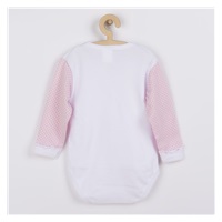 2-częściowy niemowlęcy komplet New Baby Kropka II biało-różowy