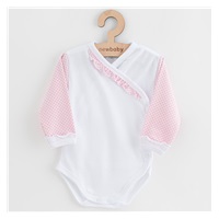 2-częściowy niemowlęcy komplet New Baby Kropka II biało-różowy