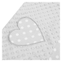 Luksusowe gniazdko z kołderką dla niemowlaka New Baby z Minki Serduszko szare