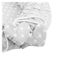 Luksusowe gniazdko z kołderką dla niemowlaka New Baby z Minki Serduszko szare