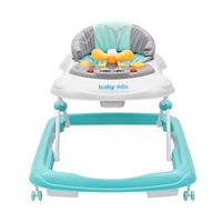 Chodzik Baby Mix z kierownicą i silikonowymi kółkami miętowy