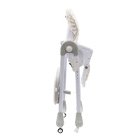 Krzesełko do karmienia NEW BABY Gray Star - ekoskóra