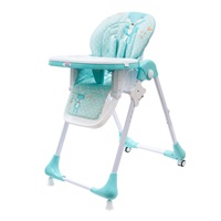 Krzesełko do karmienia NEW BABY Minty Fox - ekoskóra i wkładka dla mniejszych dzieci