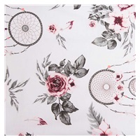 3-częściowa pościel New Baby 100/135 biała kwiaty i piórka