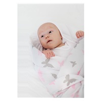 Becik New Baby biały motyle