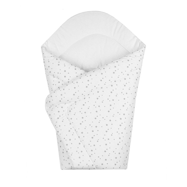 Becik New Baby biały szare gwiazdki