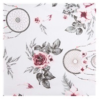 Becik z kokosowym wkładem New Baby biały kwiaty i piórka