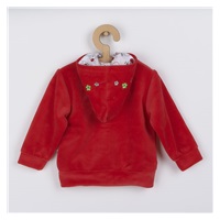 Welurowa bluza z kapturem