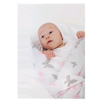 Becik z kokosowym wkładem New Baby biały motylki