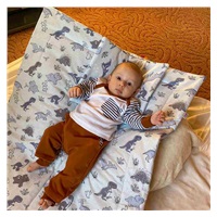 Dwustronny Zestaw z Velvet do wózka New Baby słonie miętowy