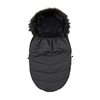 Śpiwór do wózka NEW BABY z futerkiem ciemno szary