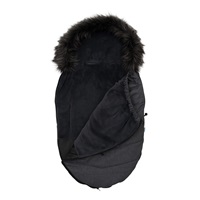 Śpiwór do wózka NEW BABY z futerkiem ciemno szary