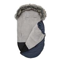 Śpiwór do wózka NEW BABY z futerkiem granatowy