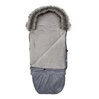 Śpiwór do wózka NEW BABY 3w1 z futerkiem szary