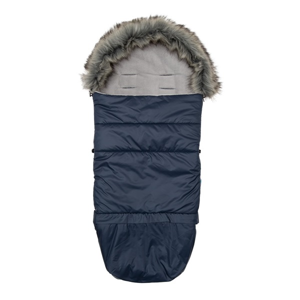 Śpiwór do wózka NEW BABY 3w1 z futerkiem granatowy