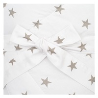 Becik z kokosowym wkładem New Baby biały szare gwiazdy