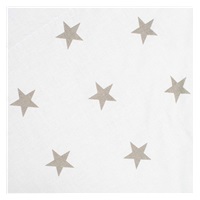 Becik z kokosowym wkładem New Baby biały szare gwiazdy