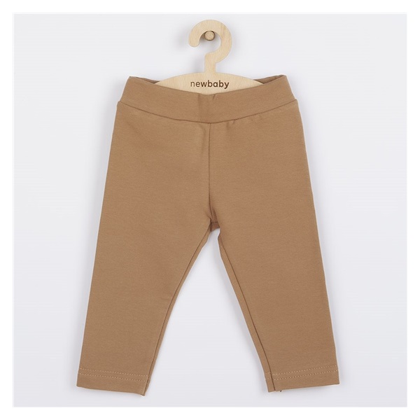 Niemowlęce bawełniane legginsy New Baby Leggings brązowe