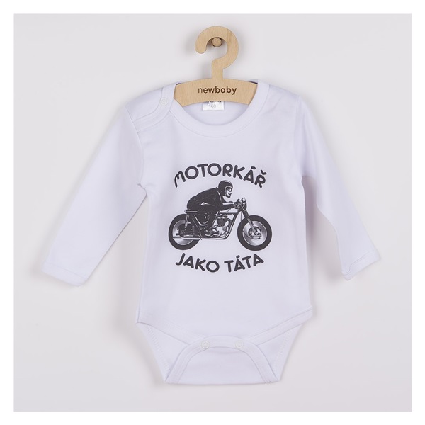 Body z nadrukiem New Baby Moto baby szare