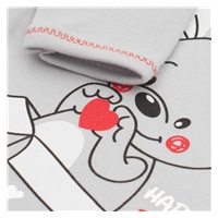 Niemowlęce body z długim rękawem New Baby Mouse szare