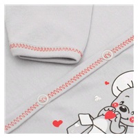 Niemowlęce rozpinane body New Baby Mouse szare
