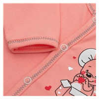 Niemowlęce rozpinane body New Baby Mouse łososiowe