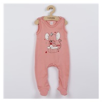 Niemowlęce śpiochy New Baby Mouse łososiowe