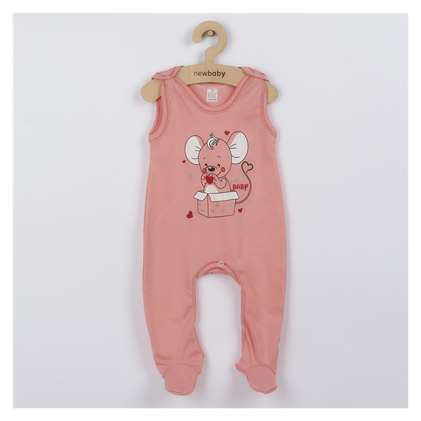 Niemowlęce śpiochy New Baby Mouse łososiowe